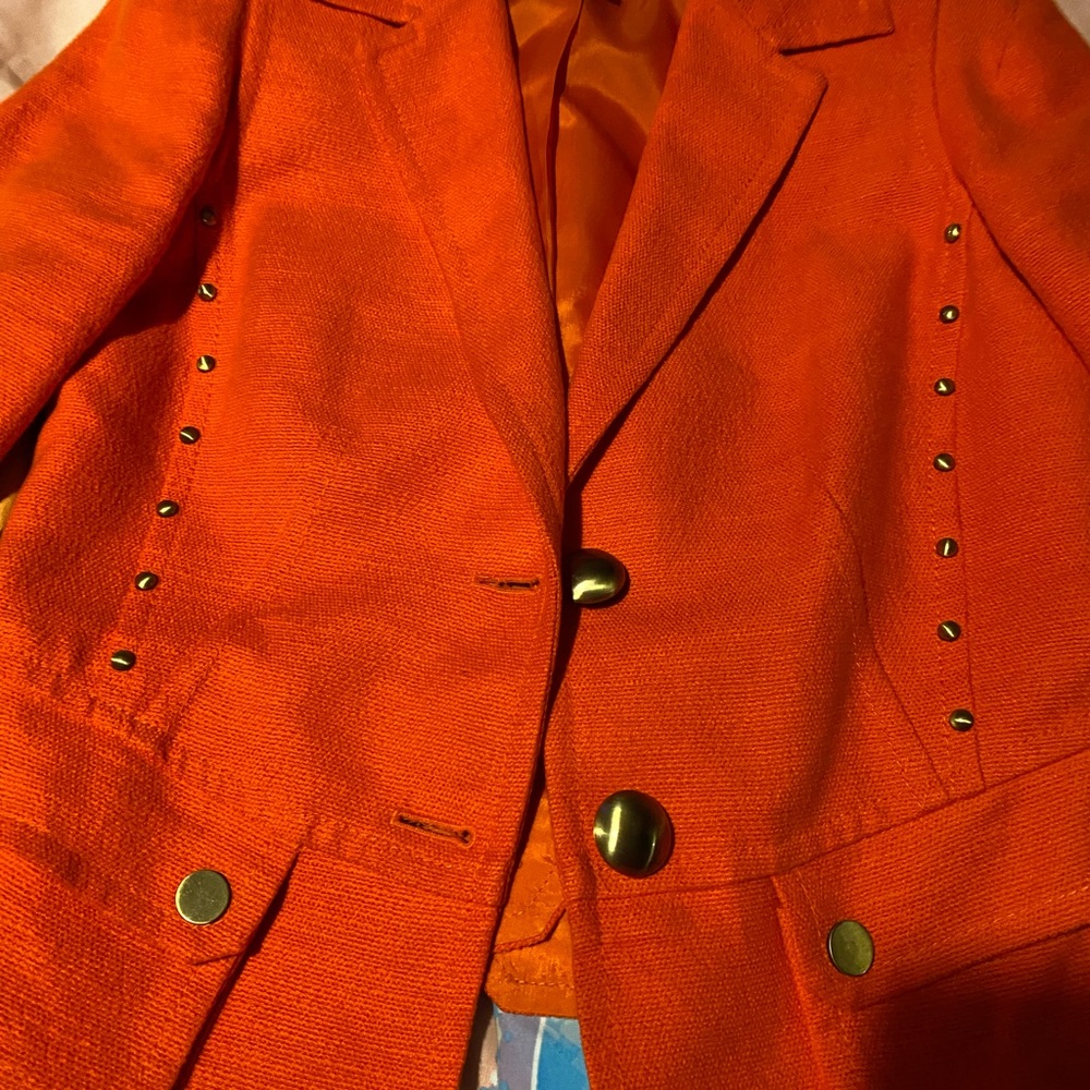 Etcetera orange blazer jacket